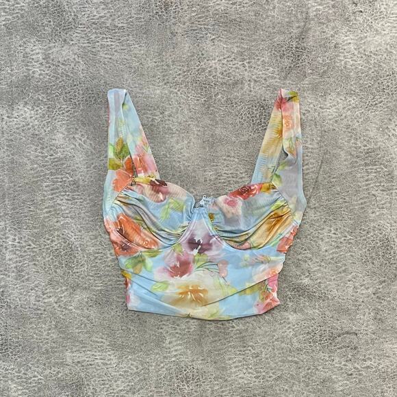 Windsor Floral Crop Corset Top - Picture 1 of 6